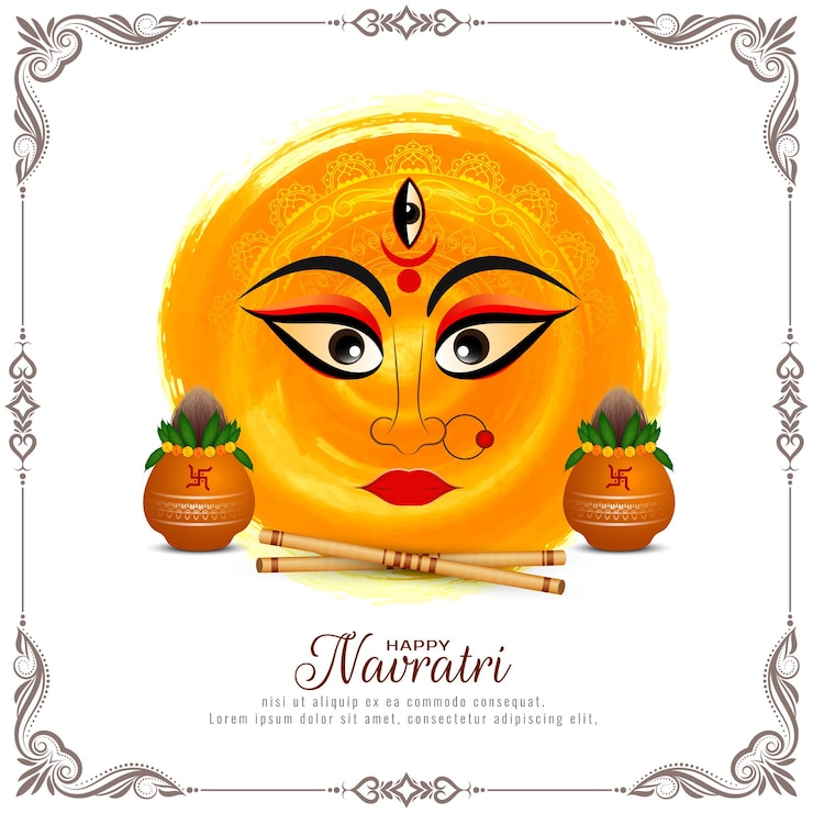 Vector Gratis happy navratri indian hindu festival religious greeting background vector