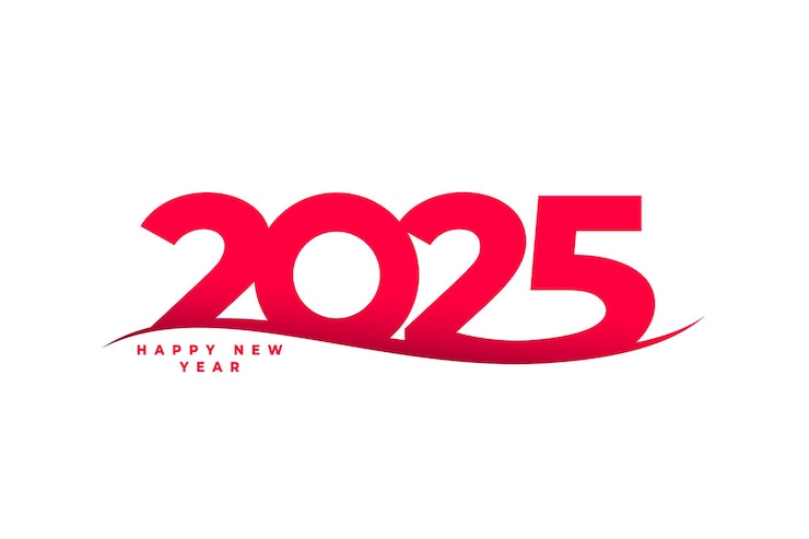 Vector Gratis happy new year 2025 eve background in modern style
