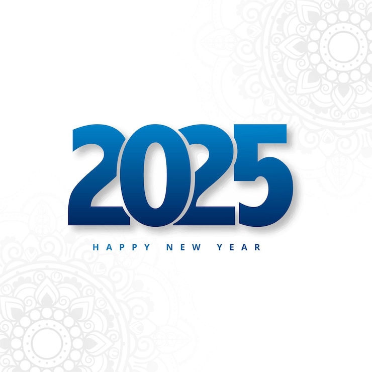 Vector Gratis happy new year 2025 wishes celebration background