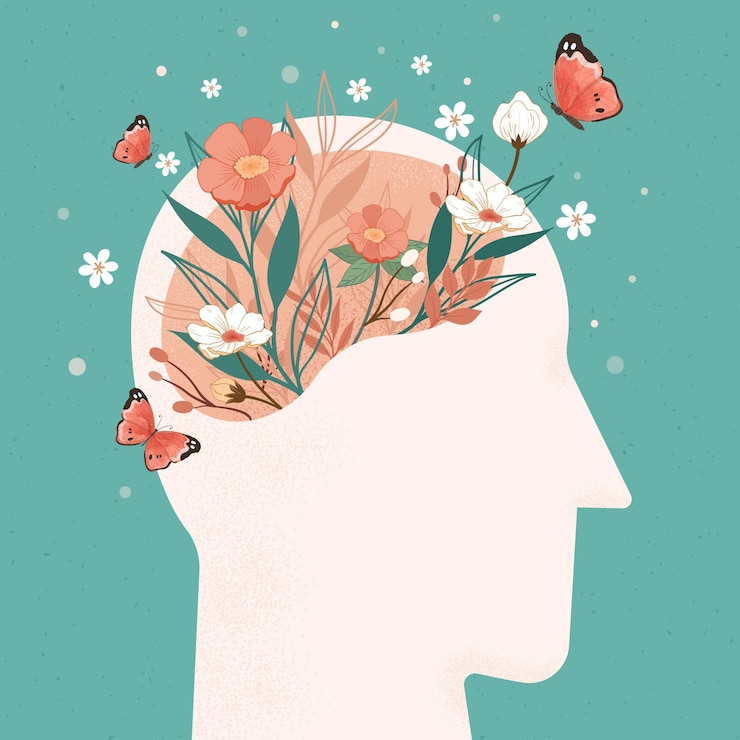 Vector Gratis hari kesehatan mental dunia yang digambar tangan