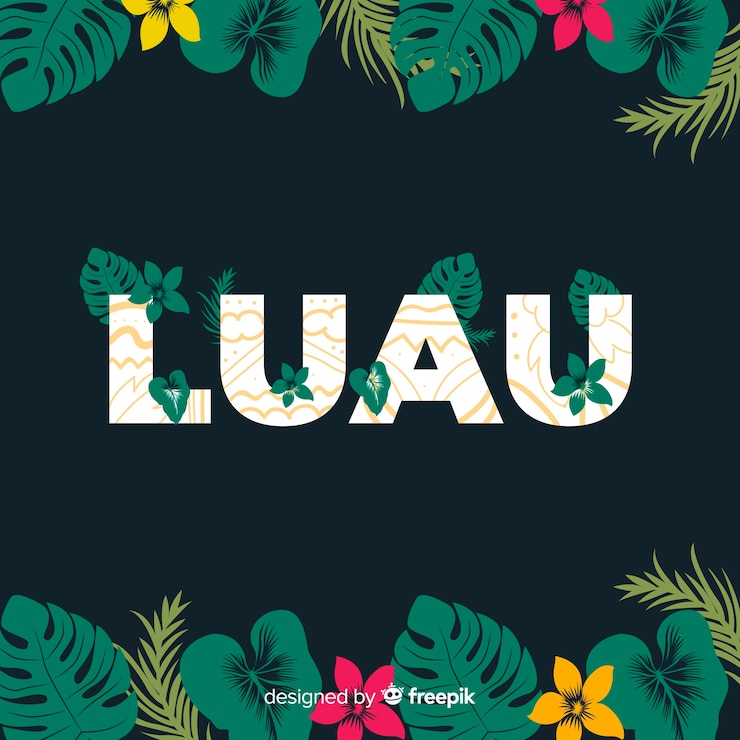 Vector Gratis hawaiian luau background