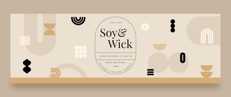 Vector Gratis header twitter butik minimalis desain datar