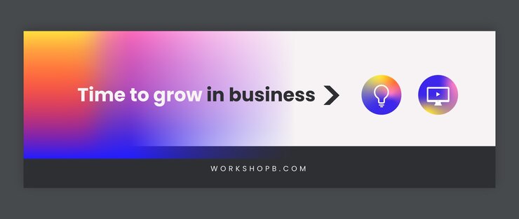 Vector Gratis header twitter lokakarya bisnis gradien