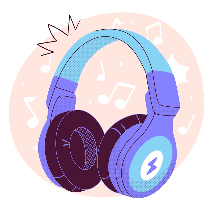 Vector Gratis headphone concept illustration