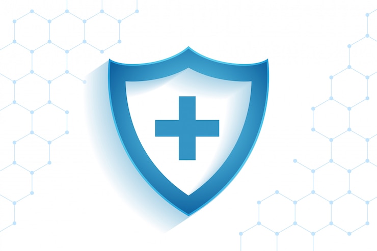 Vector Gratis healthcare medical shield for virus protection background