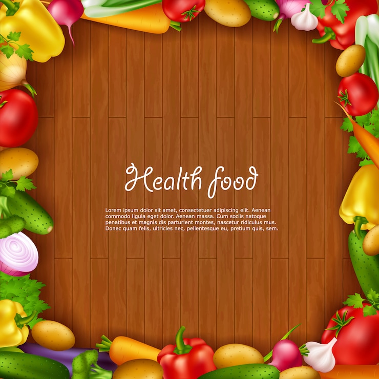 Vector Gratis healthy food background
