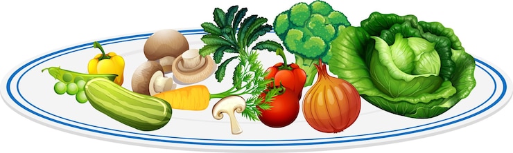 Vector Gratis healthy salad in a plate
