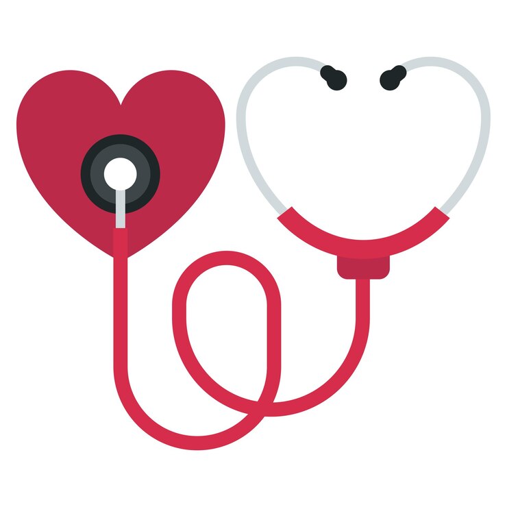 Vector Gratis heart shaped stethoscope listening to heart