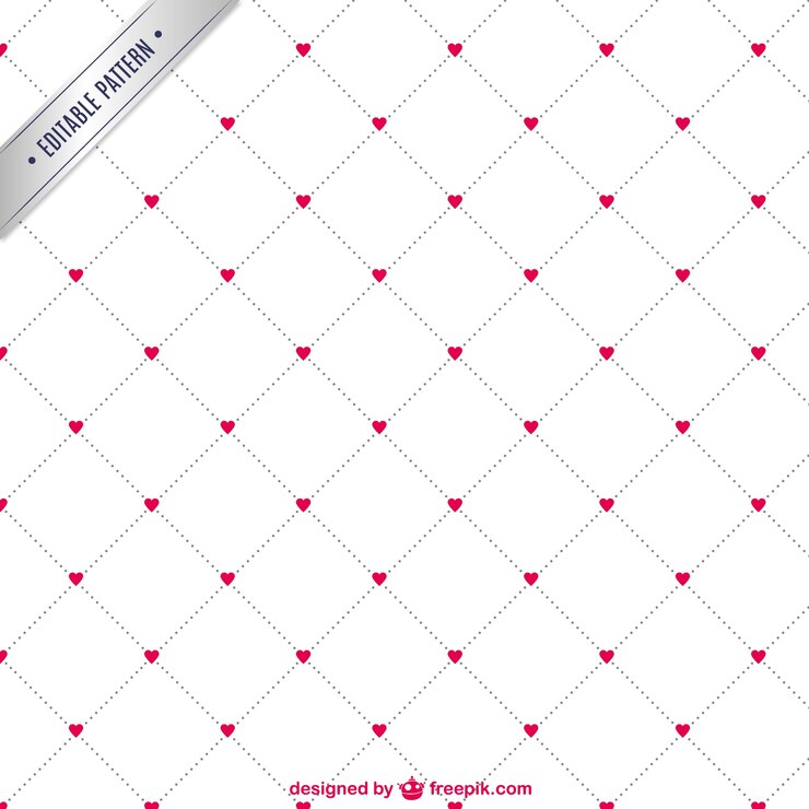 Vector Gratis hearts and dots pattern