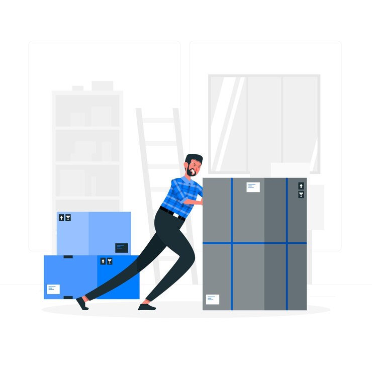 Vector Gratis heavy box concept illustration