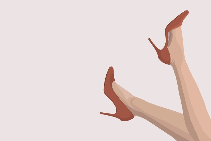 Vector Gratis high heels background, aesthetic fashion border, feminine illustration vector
