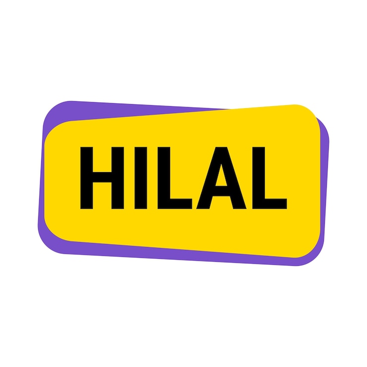 Vector Gratis hilal sighting yellow vector callout banner with information on the crescent moon
