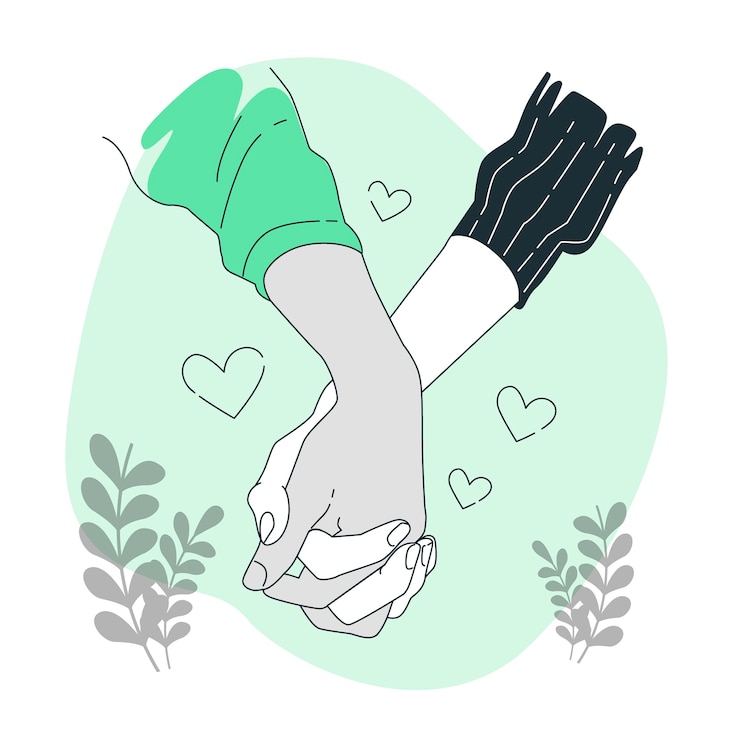 Vector Gratis holding hands concept illustration
