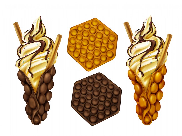 Vector Gratis hong kong egg bubble waffles 