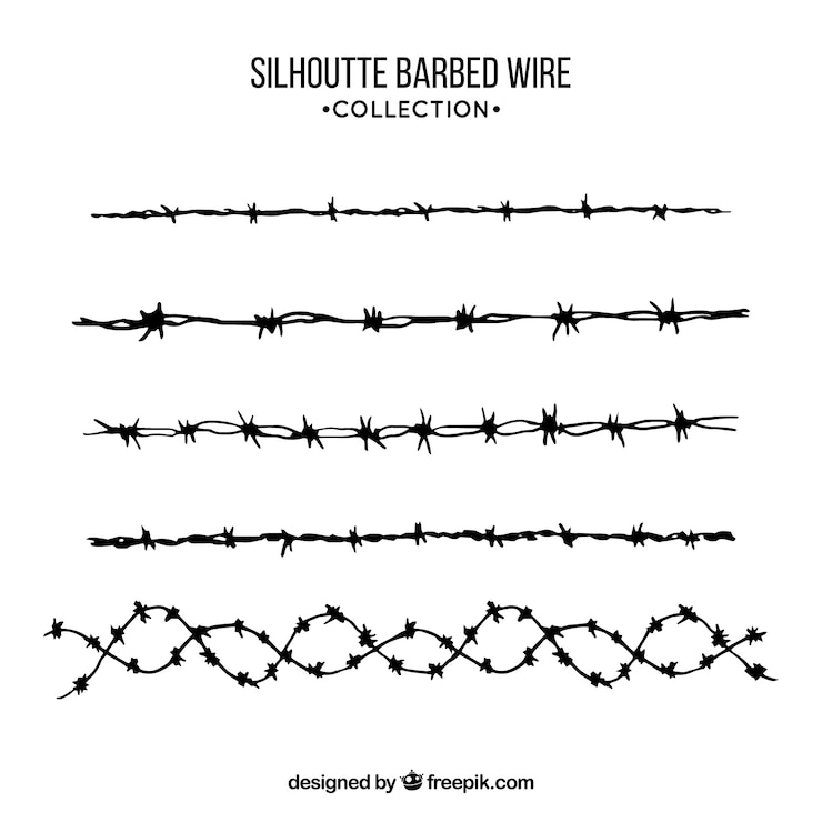 Vector Gratis horizontal barbed wire collection