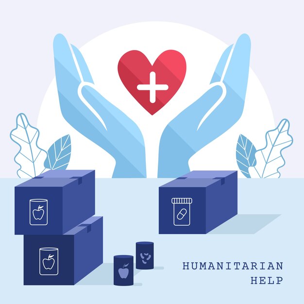 humanitarian help concept with hands