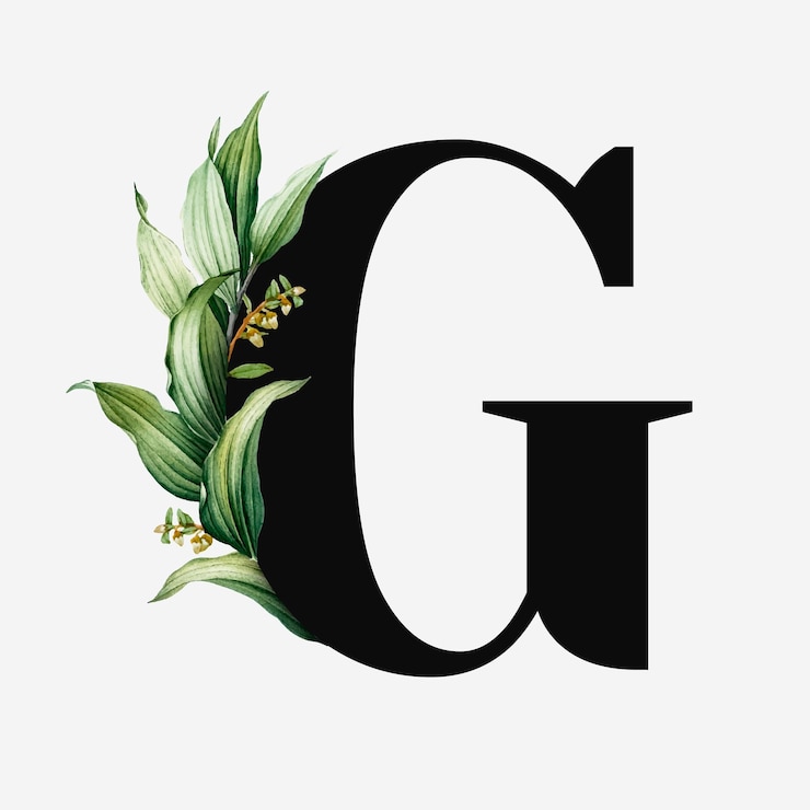 Vector Gratis huruf kapital botani g vektor