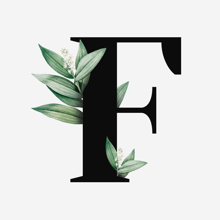Vector Gratis huruf kapital f botani