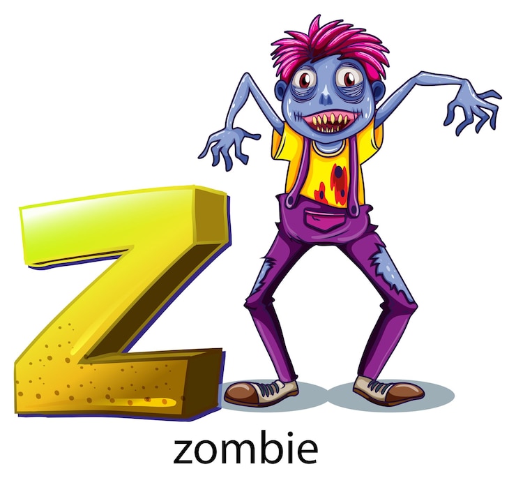 Vector Gratis huruf z untuk zombie
