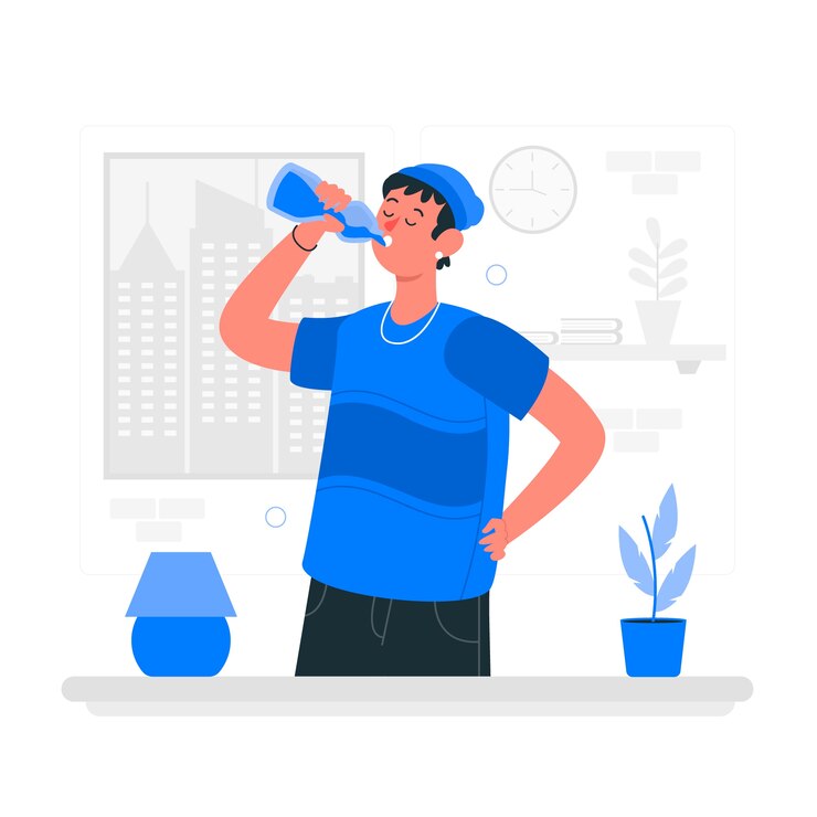 Vector Gratis hydratation concept illustration