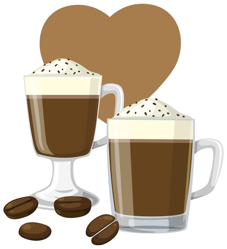 Vector Gratis iced coffee and beans set