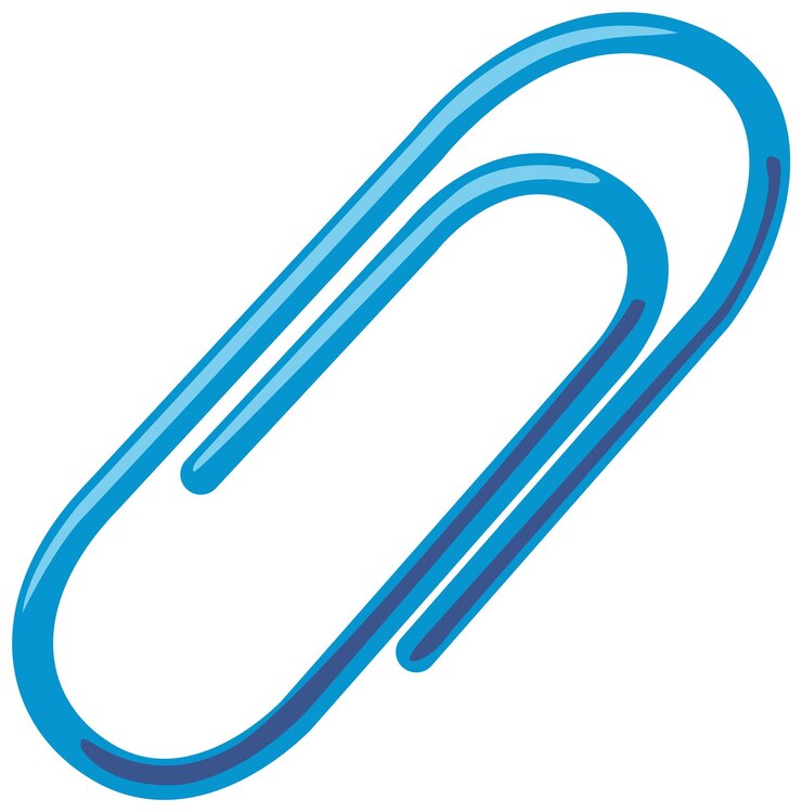 Vector Gratis iconic blue paperclip illustration