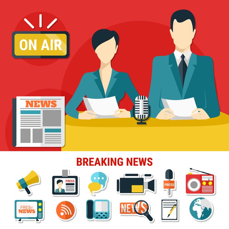 Vector Gratis ikon dan ilustrasi breaking news