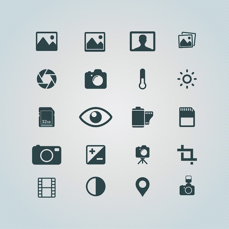 Vector Gratis ikon fotografi gratis