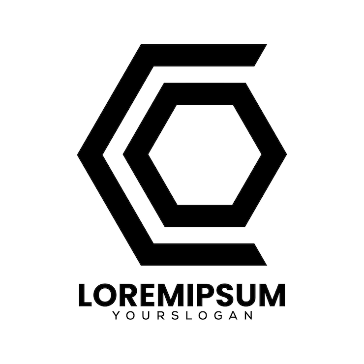 Vector Gratis ikon huruf c o desain logo abstrak