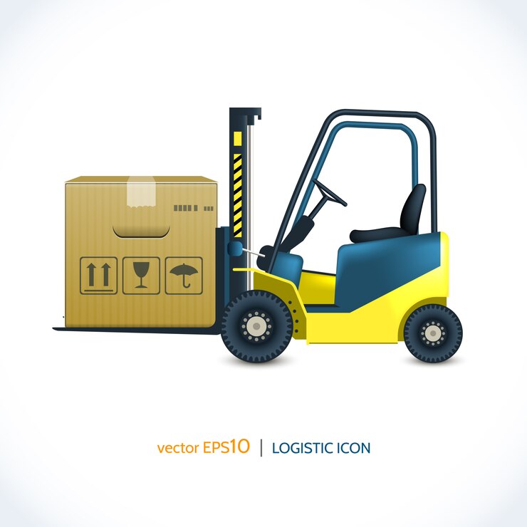 Vector Gratis ikon logistik forklift