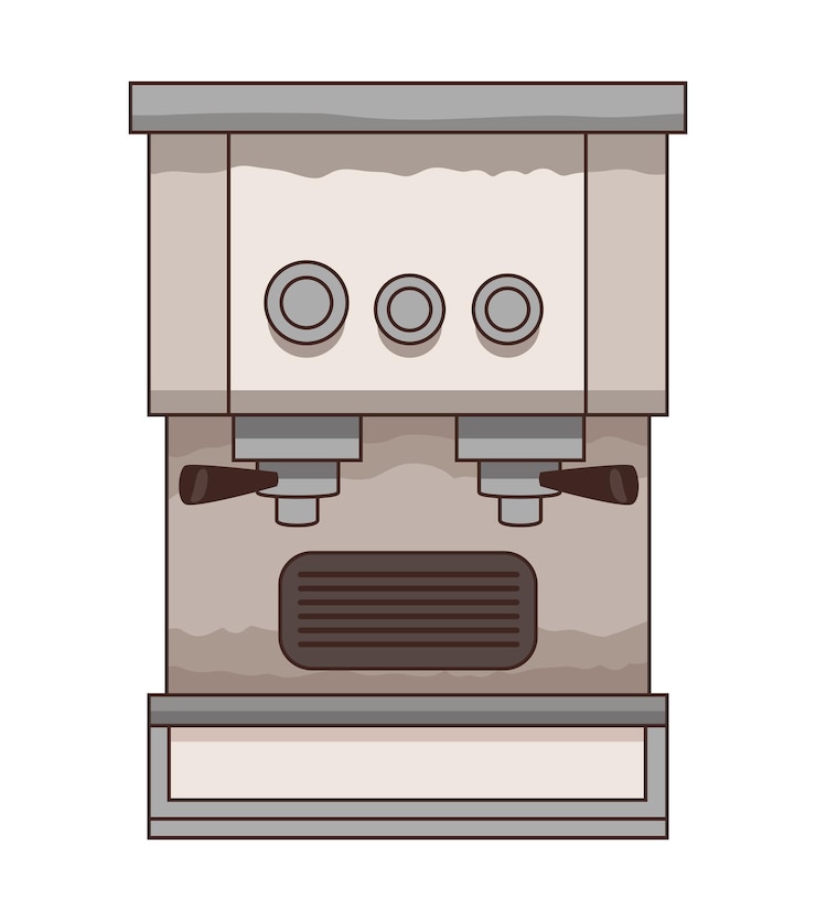 Vector Gratis ikon peralatan mesin alat pembuat kopi