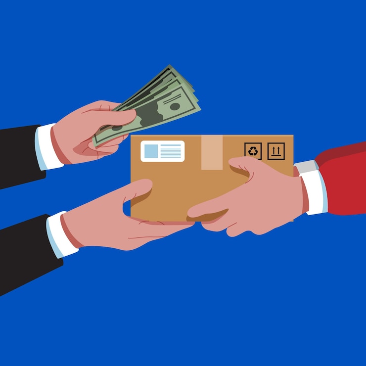 Vector Gratis illustrated cash on delivery concept