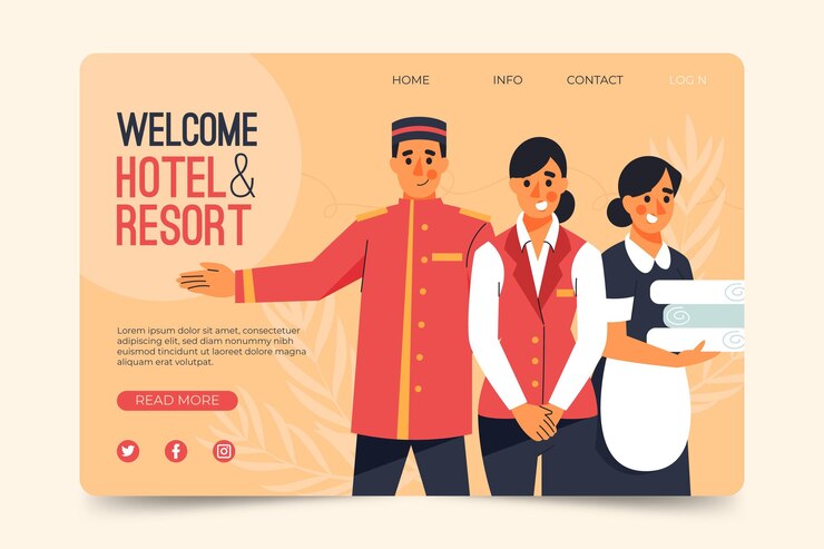 Vector Gratis illustrated hotel banner template