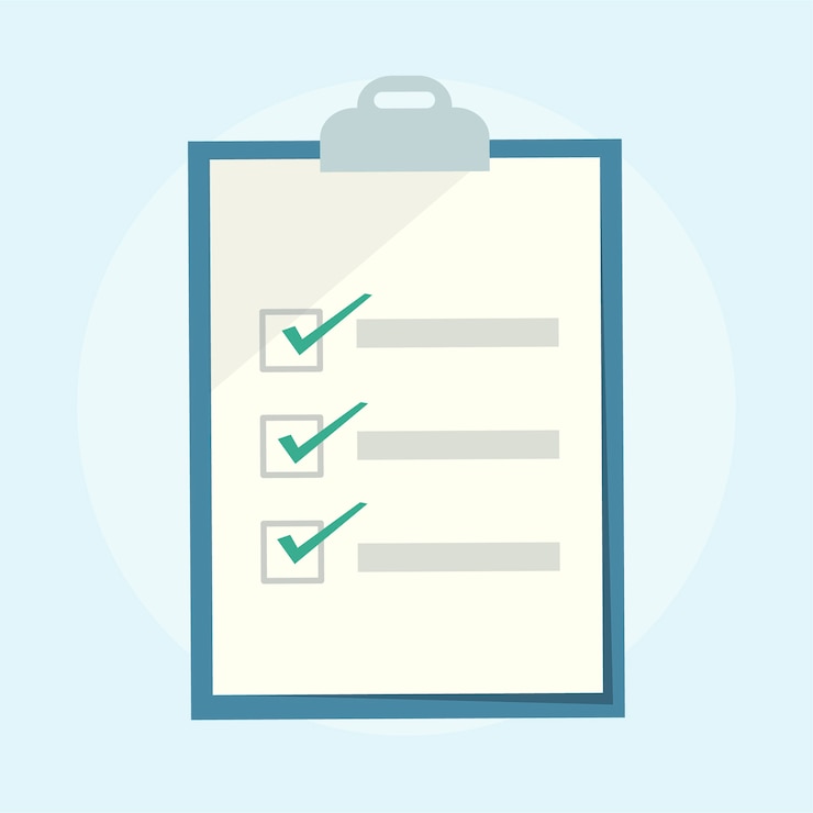 Vector Gratis illustration of a checklist clipboard