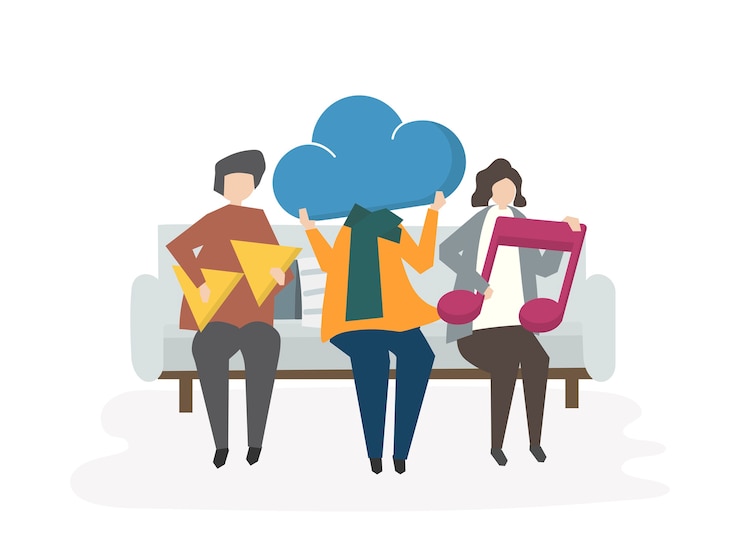 Vector Gratis illustration of people enjoying music