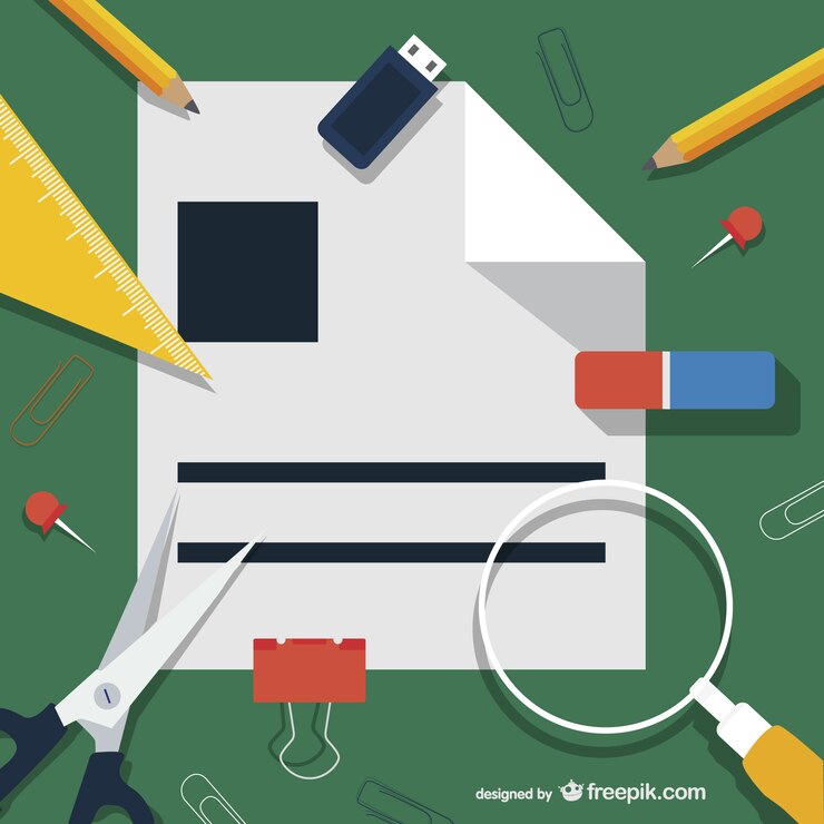 Vector Gratis ilustrasi alat tulis kantor