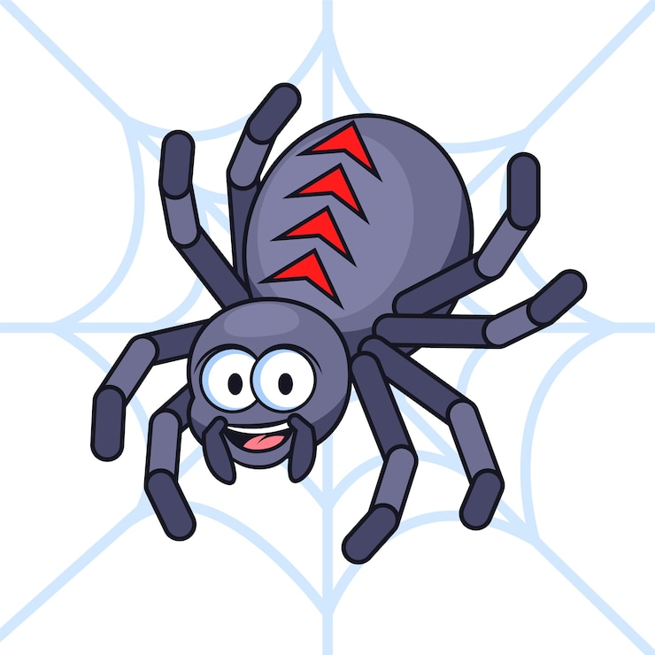 Vector Gratis ilustrasi aranha kartun digambar tangan