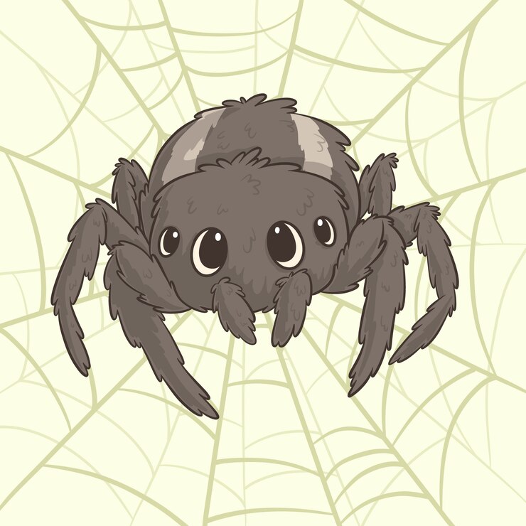 Vector Gratis ilustrasi aranha kartun digambar tangan