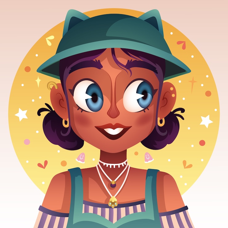 Vector Gratis ilustrasi avatar gradien