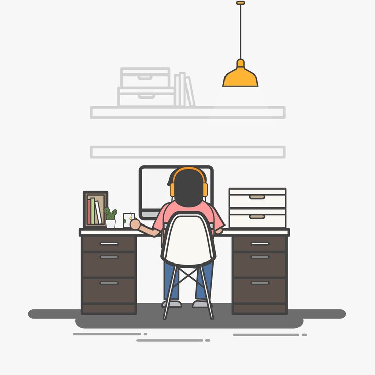 Vector Gratis ilustrasi avatar pekerja kantor