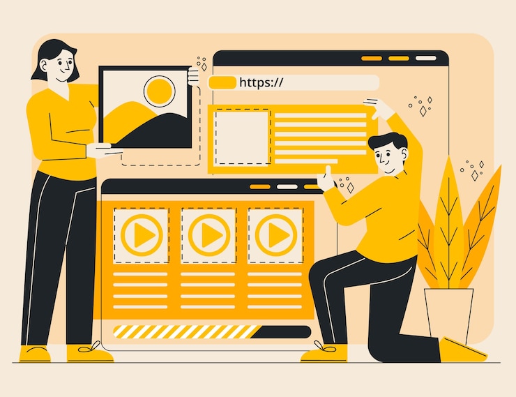 Vector Gratis ilustrasi beranda desain datar yang digambar tangan