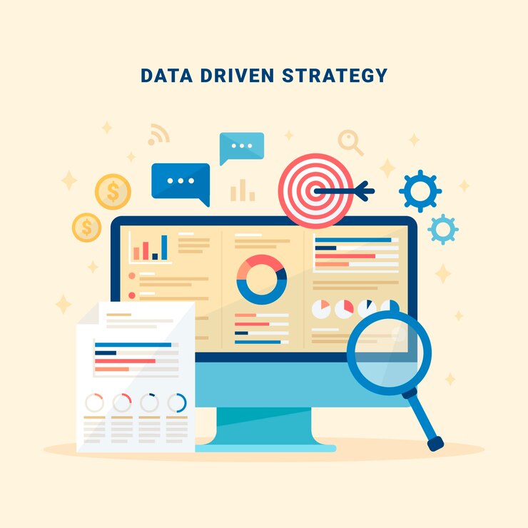 Vector Gratis ilustrasi berbasis data desain datar