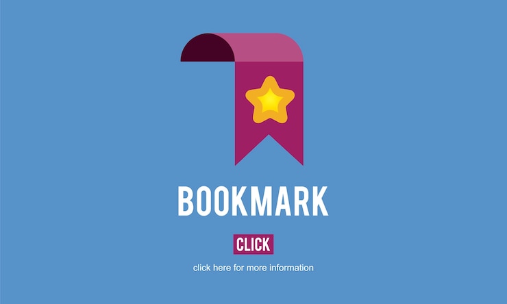 Vector Gratis ilustrasi bookmark situs web