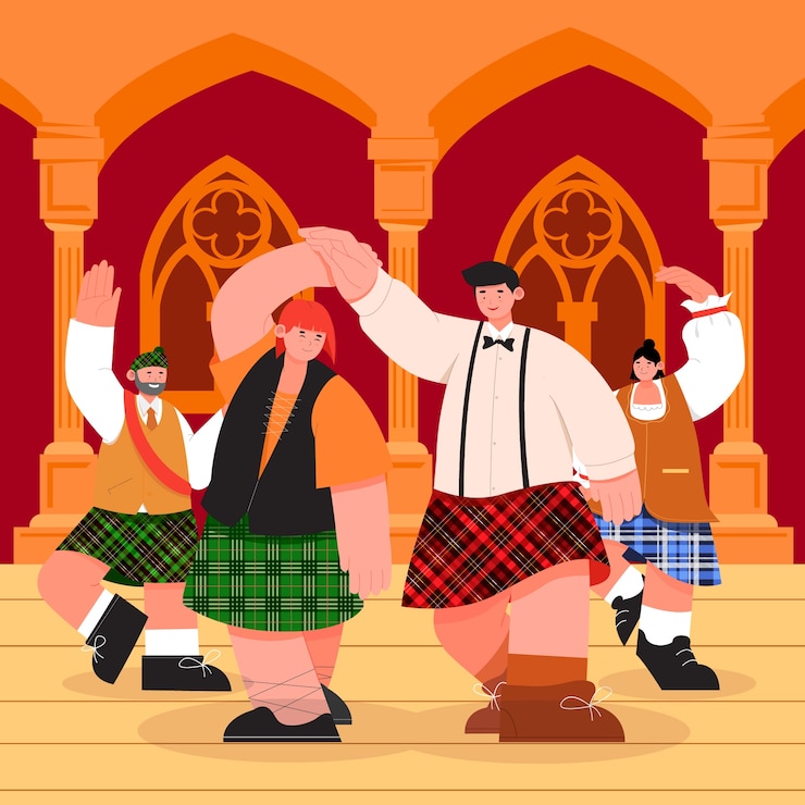 Vector Gratis ilustrasi burns night datar
