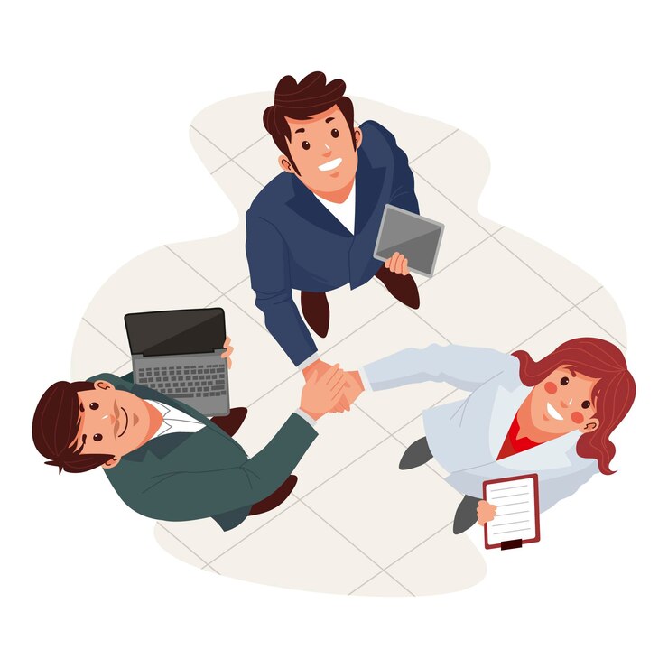 Vector Gratis ilustrasi datar orang-orang yang sedang melihat ke atas