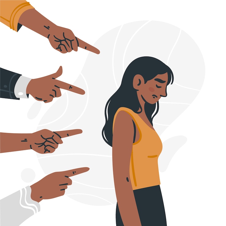 Vector Gratis ilustrasi datar orang yang dipermalukan atau disalahkan