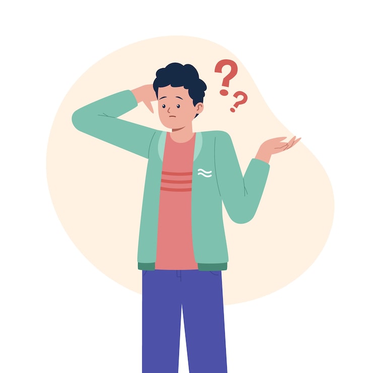 Vector Gratis ilustrasi datar orang yang mengangkat bahu