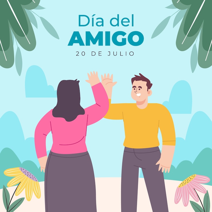Vector Gratis ilustrasi datar untuk perayaan dia del amigo