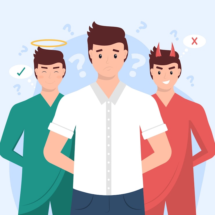 Vector Gratis ilustrasi dilema etika