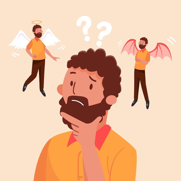 Vector Gratis ilustrasi dilema etika